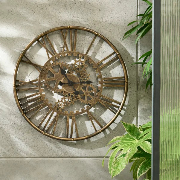 DUNELM Outdoor Cogs Indoor Outdoor Wall Clock - S R Originals