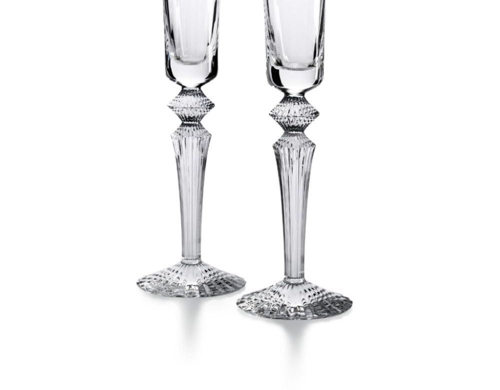 S R Originals - BACCARAT Set of 2 Mille Nuits Flutissimo Flutes - 170ml