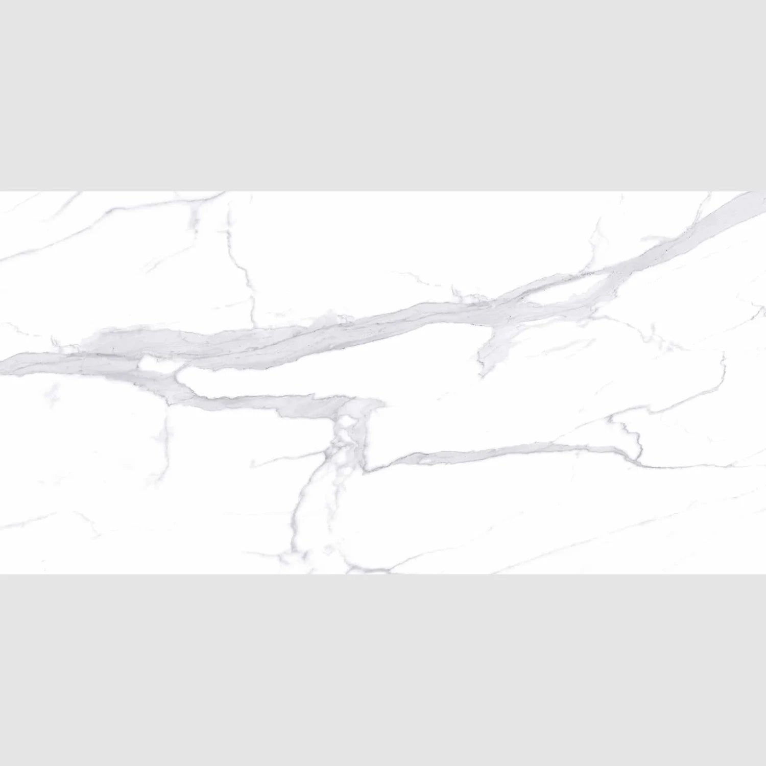 AMIATA KALLONE White Marble Gloss Porcelain Wall & Floor Tiles 600 x 1200mm - S R Originals