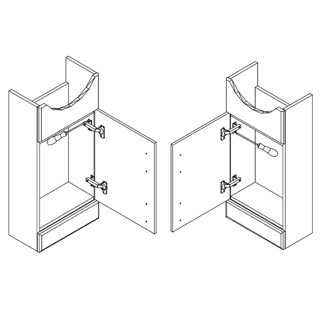 ARTIS Breeze Grey Wall Hung Cloakroom Vanity Unit 400mm - S R Originals 