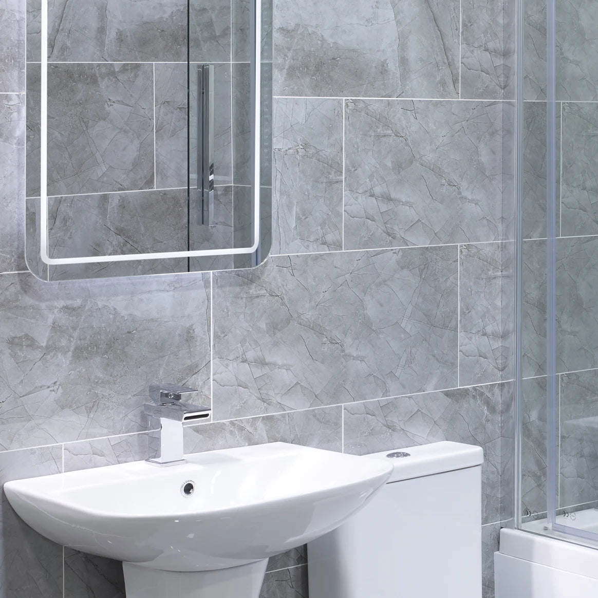 STARLINE Mauna Smoke Light Grey Wall & Floor Tiles 600 x 300mm - S R Originals