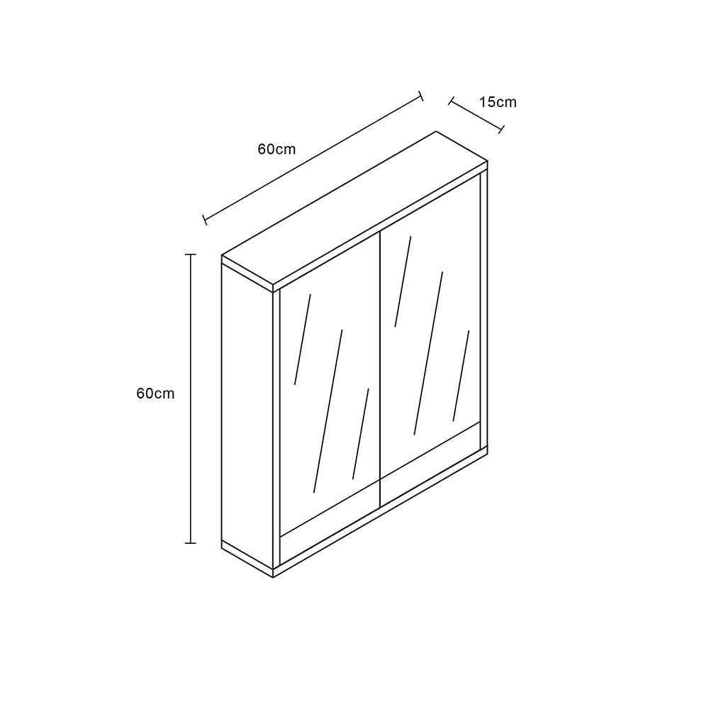 VALE DESIGNS Oak Bathroom Mirror Cabinet 600 x 600mm - S R Originals