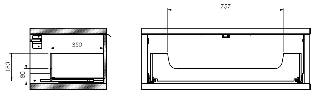 VITUSSO Garda Wood Wall Hung Vanity Unit - 1100mm Width - S R Originals