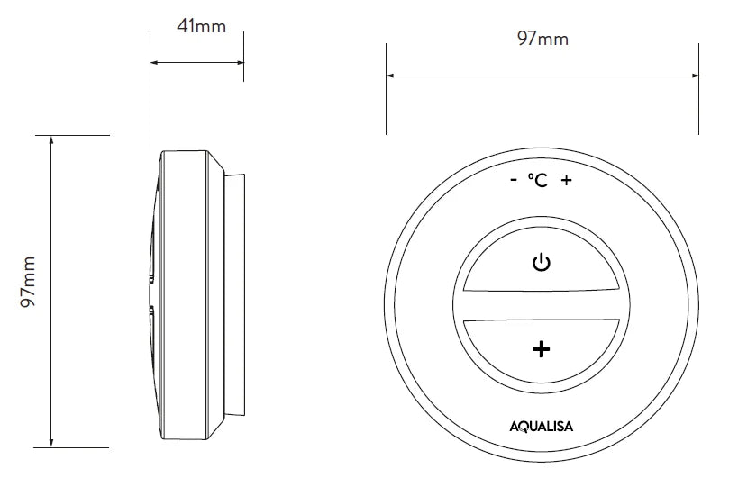AQUALISA Unity Q Smart Shower - Exposed with Adjustable & Ceiling Fixed Head (HP/Combi) - S R Originals