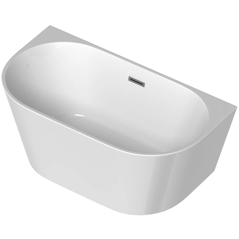 AFFINE Small Back To Wall Freestanding Bath - 1400 x 750mm - S R Originals
