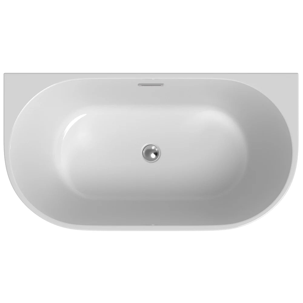 AFFINE Small Back To Wall Freestanding Bath - 1400 x 750mm - S R Originals