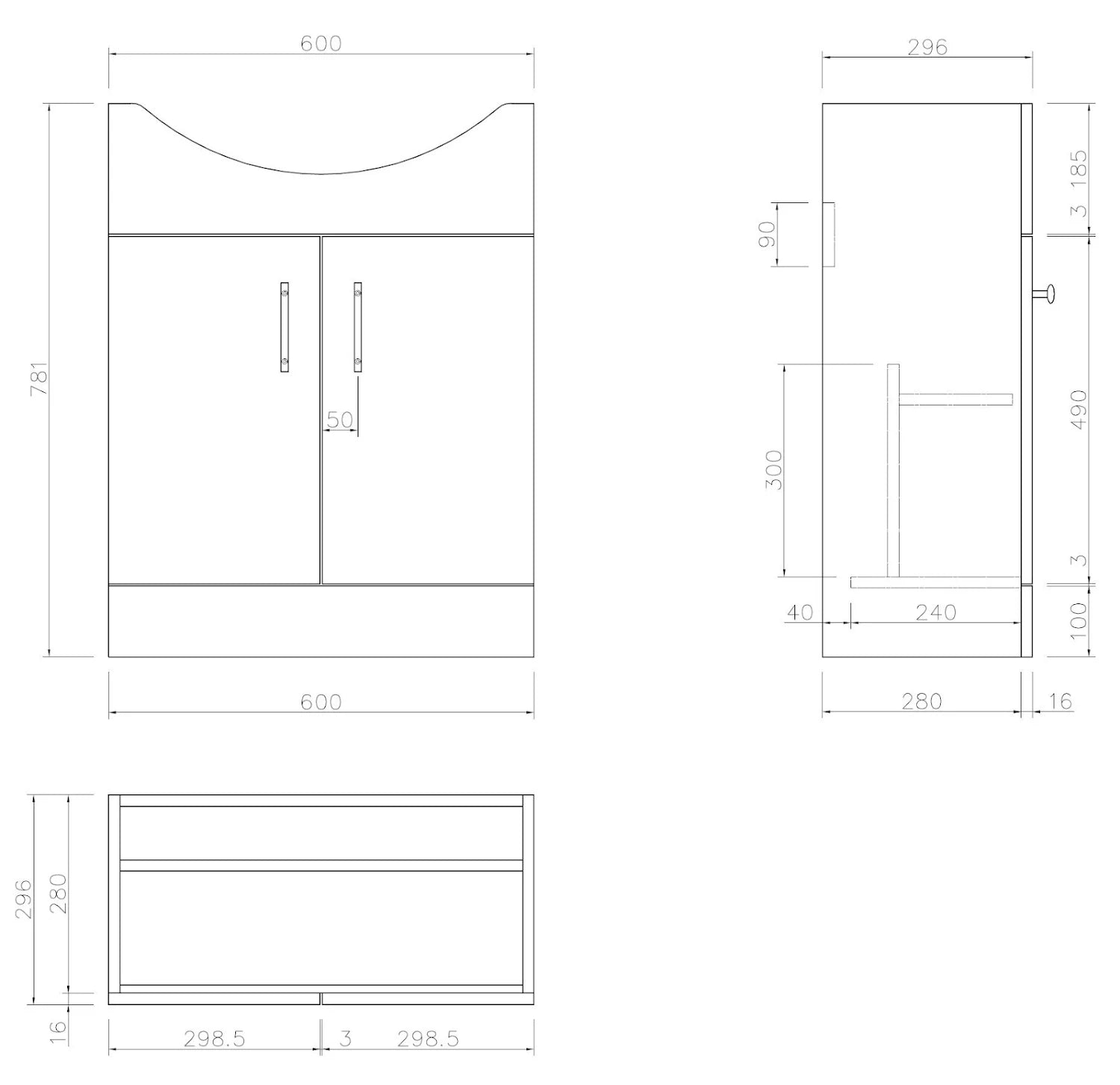 Alpine Oak Toilet & Basin Vanity Unit Combination 1150mm - S R Originals