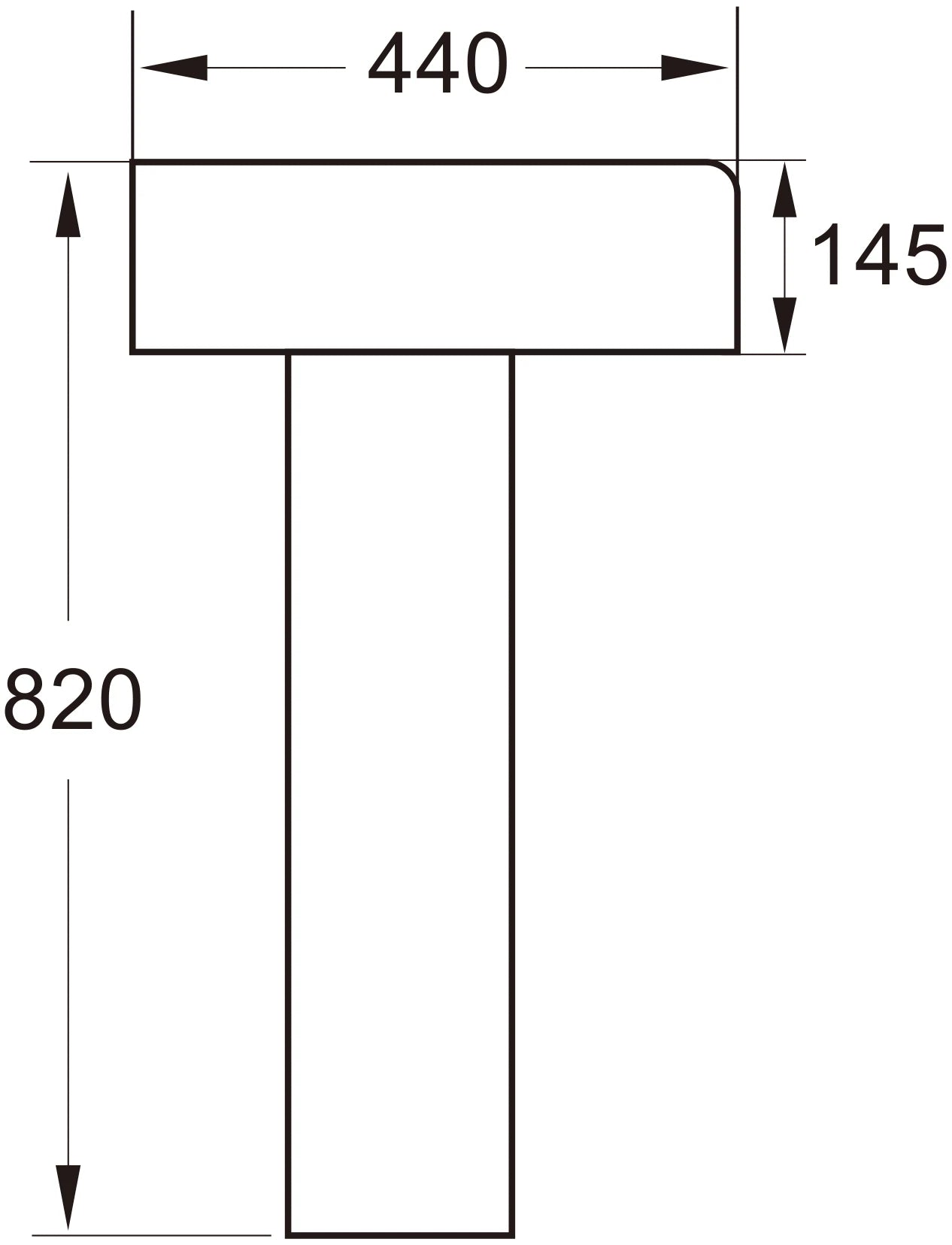 AFFINE Provence Full Pedestal 550mm 1 Tap Hole Bathroom Basin - S R Originals