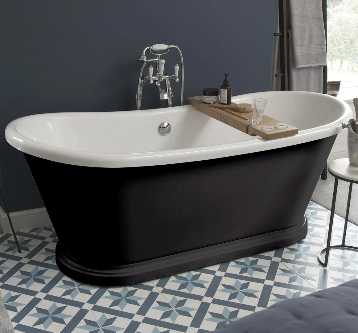 BC Designs Boat Bath Painted Farrow and Ball - 1580 x 750mm - S R Originals