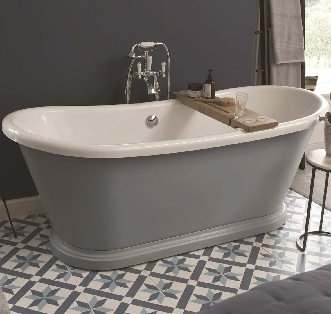BC Designs Boat Bath Painted Farrow and Ball - 1580 x 750mm - S R Originals