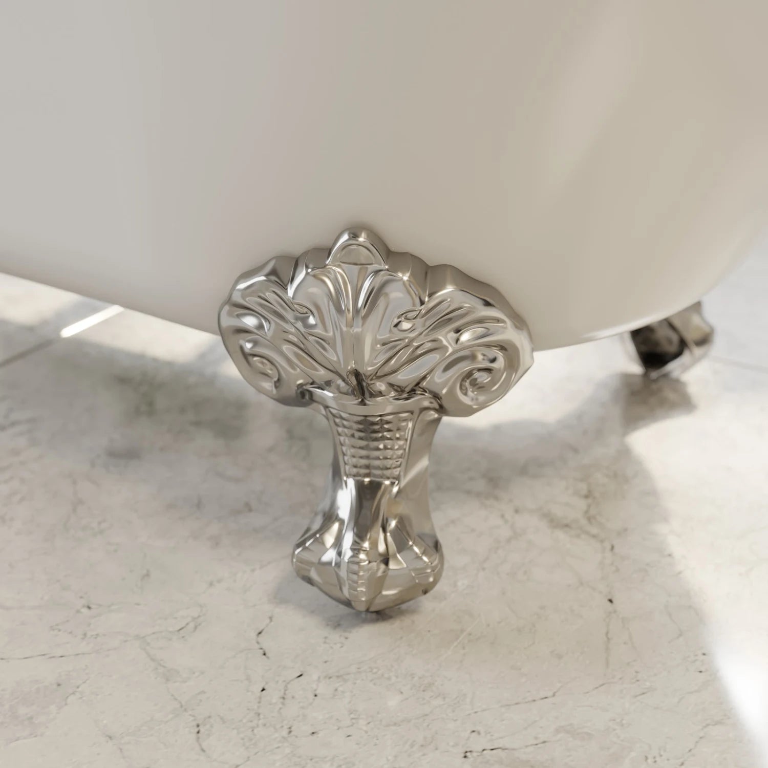 PARK LANE BUXTON Freestanding Roll Top Bath With Ball Feet - 1550 x 750mm - S R Originals